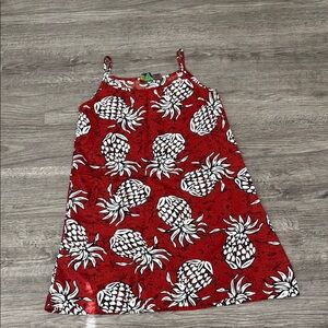 Orange and White Spaghetti Strap Mini Sundress‎